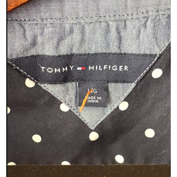 Tommy Hilfiger 100% Cotton Polka Dot Sleeveless Blouse - Picture 2 of 4